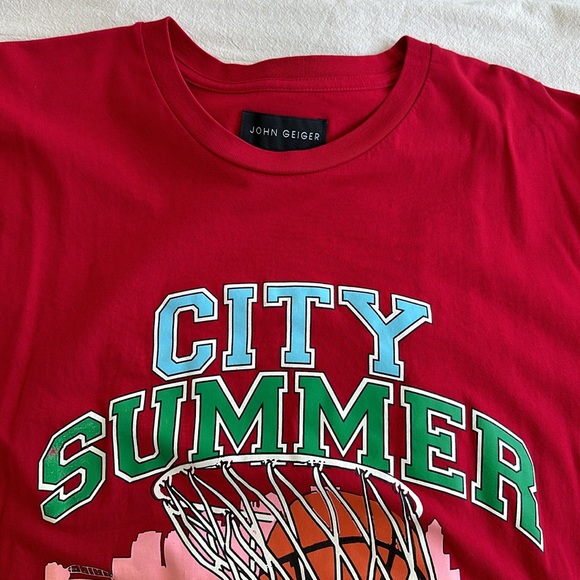 JOHN GEIGER, Distressed City Summer League, Basketball Tee, Size XXL - Picture 2 of 5